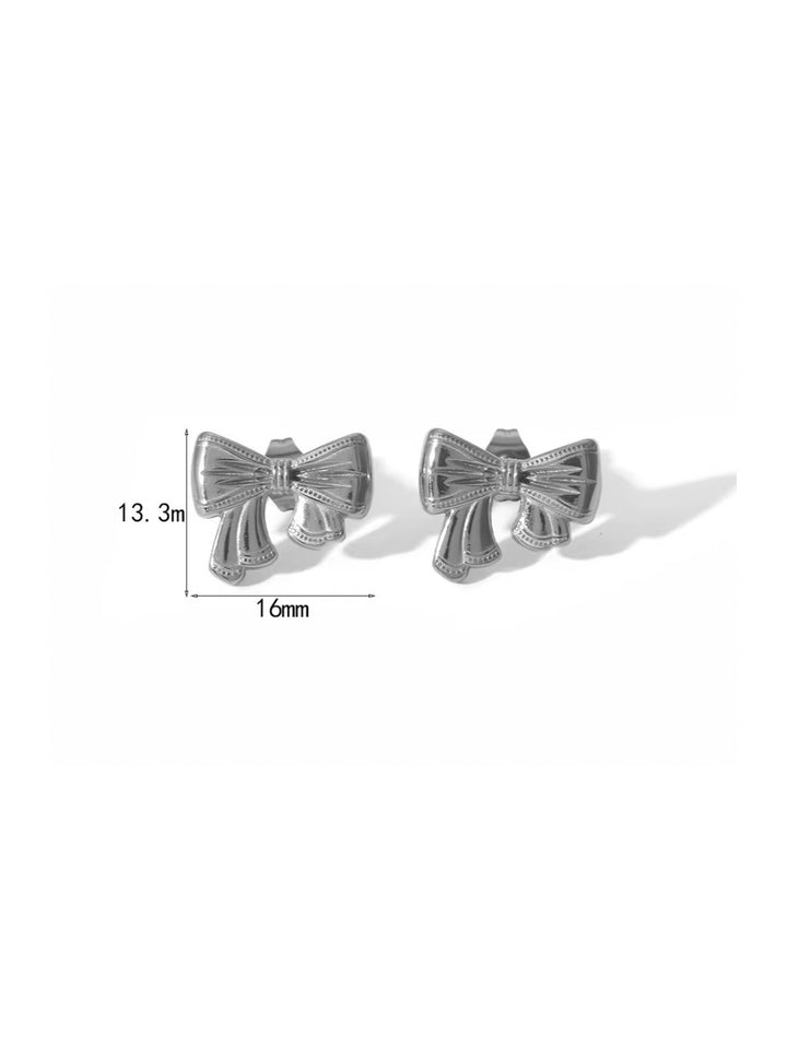 Silver Bow Earrings