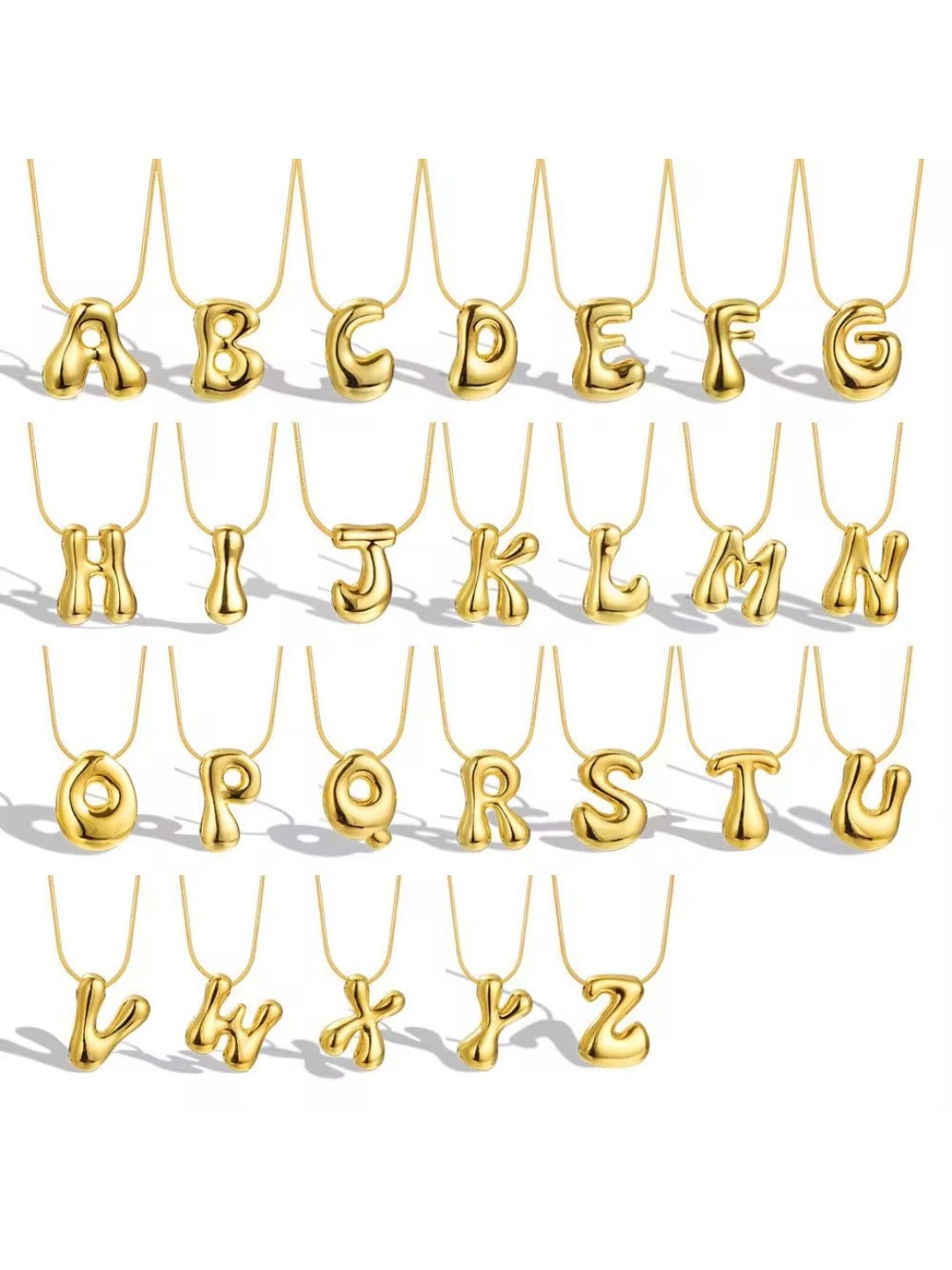Bubble Initial Necklace