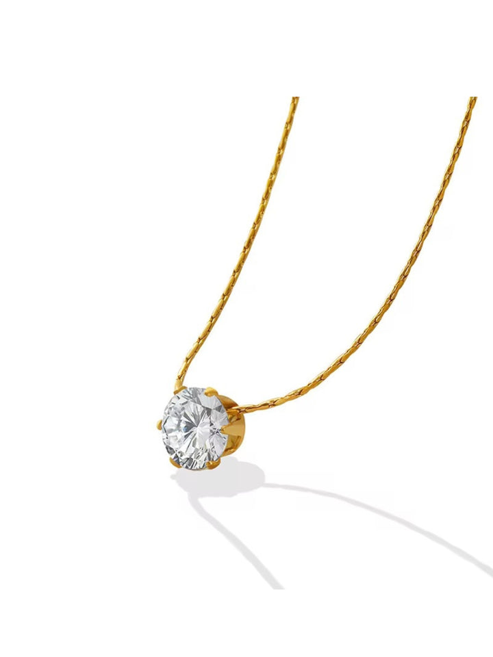 Minimal Solitaire Necklace