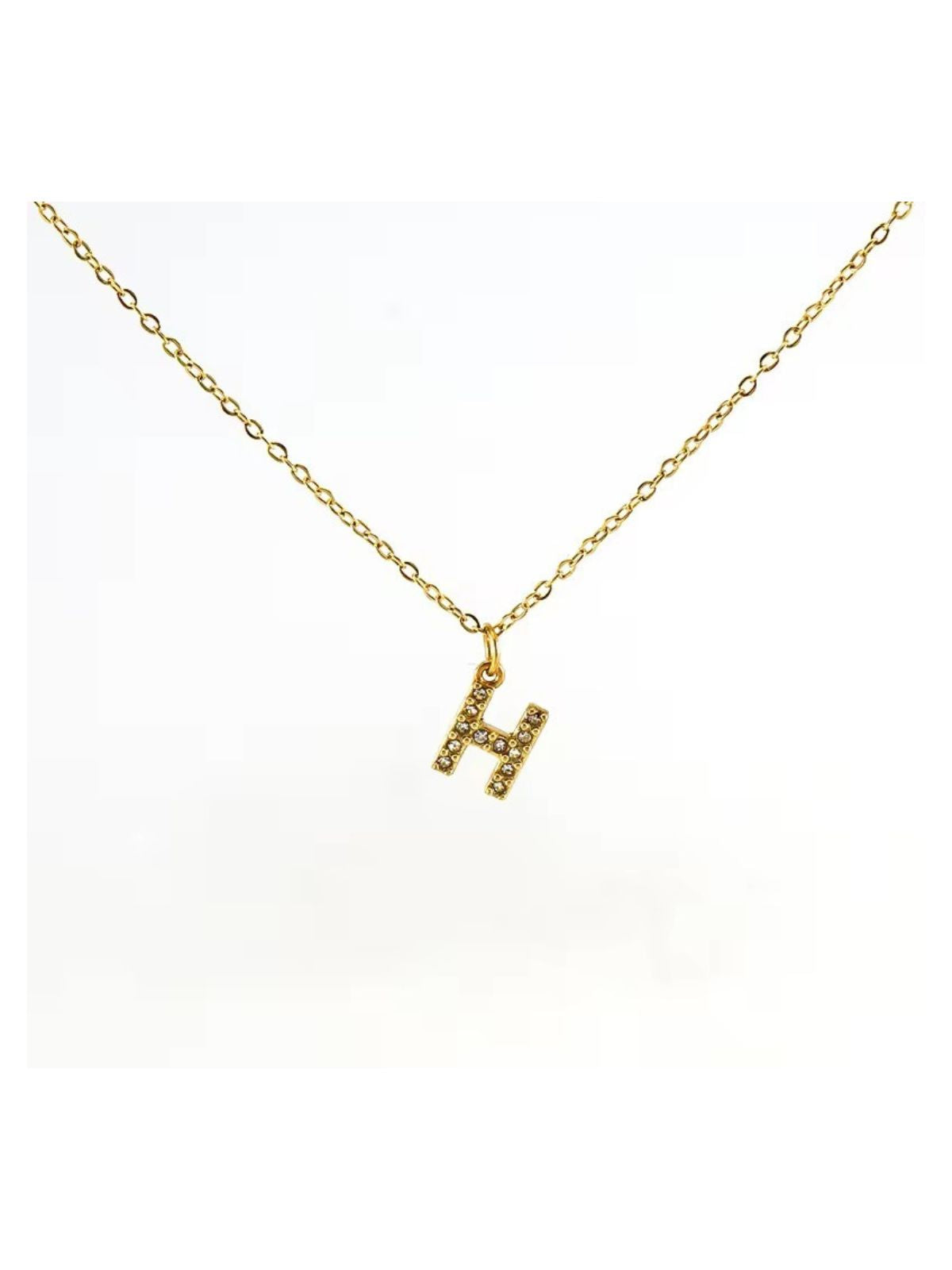 Studded Initial Necklace (Mini)