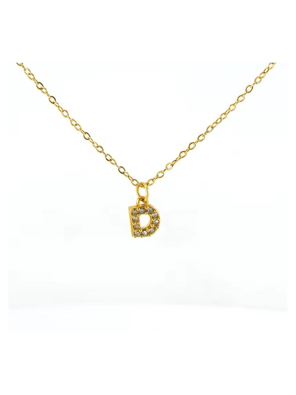 Studded Initial Necklace (Mini)