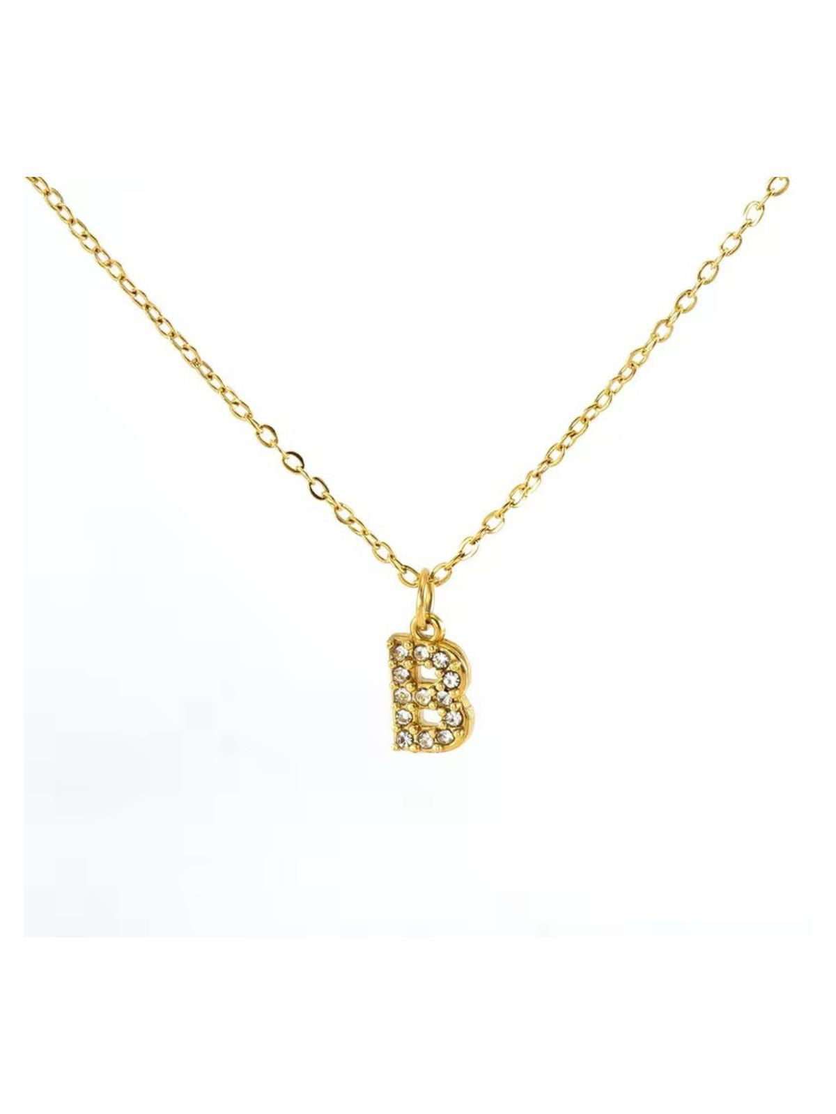 Studded Initial Necklace (Mini)