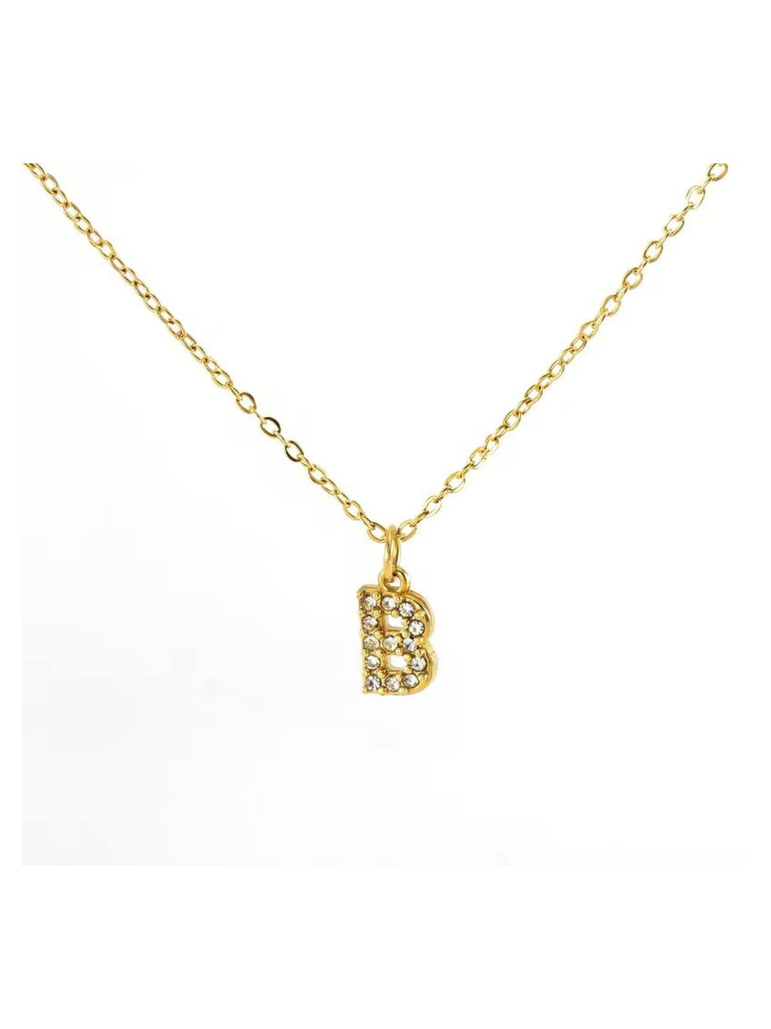 Studded Initial Necklace (Mini)