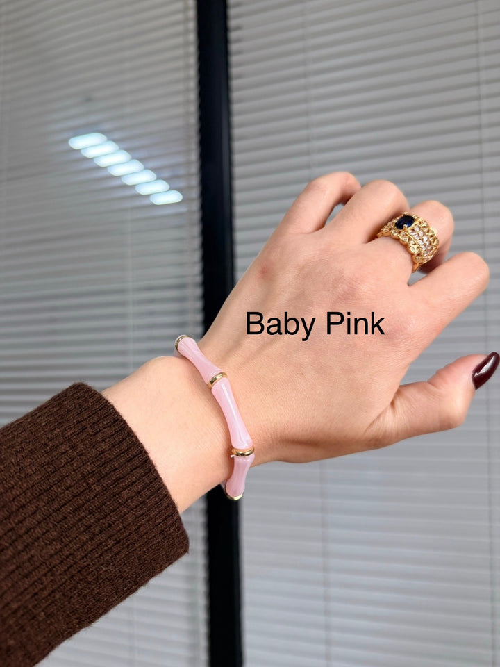 Bamboo Acrylic Bracelets (Elastic)