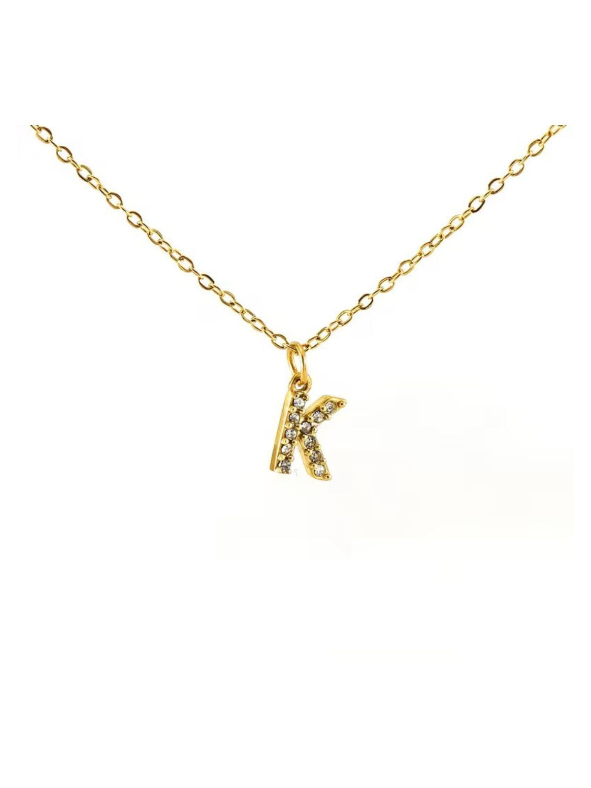 Studded Initial Necklace (Mini)