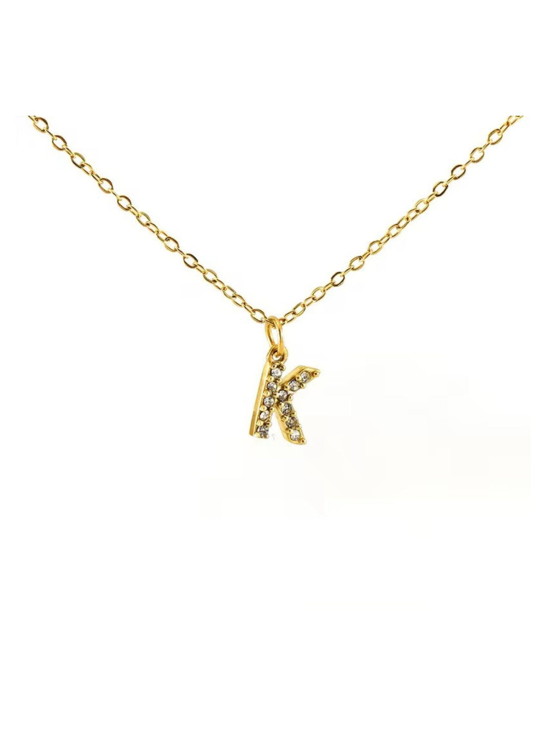 Studded Initial Necklace (Mini)