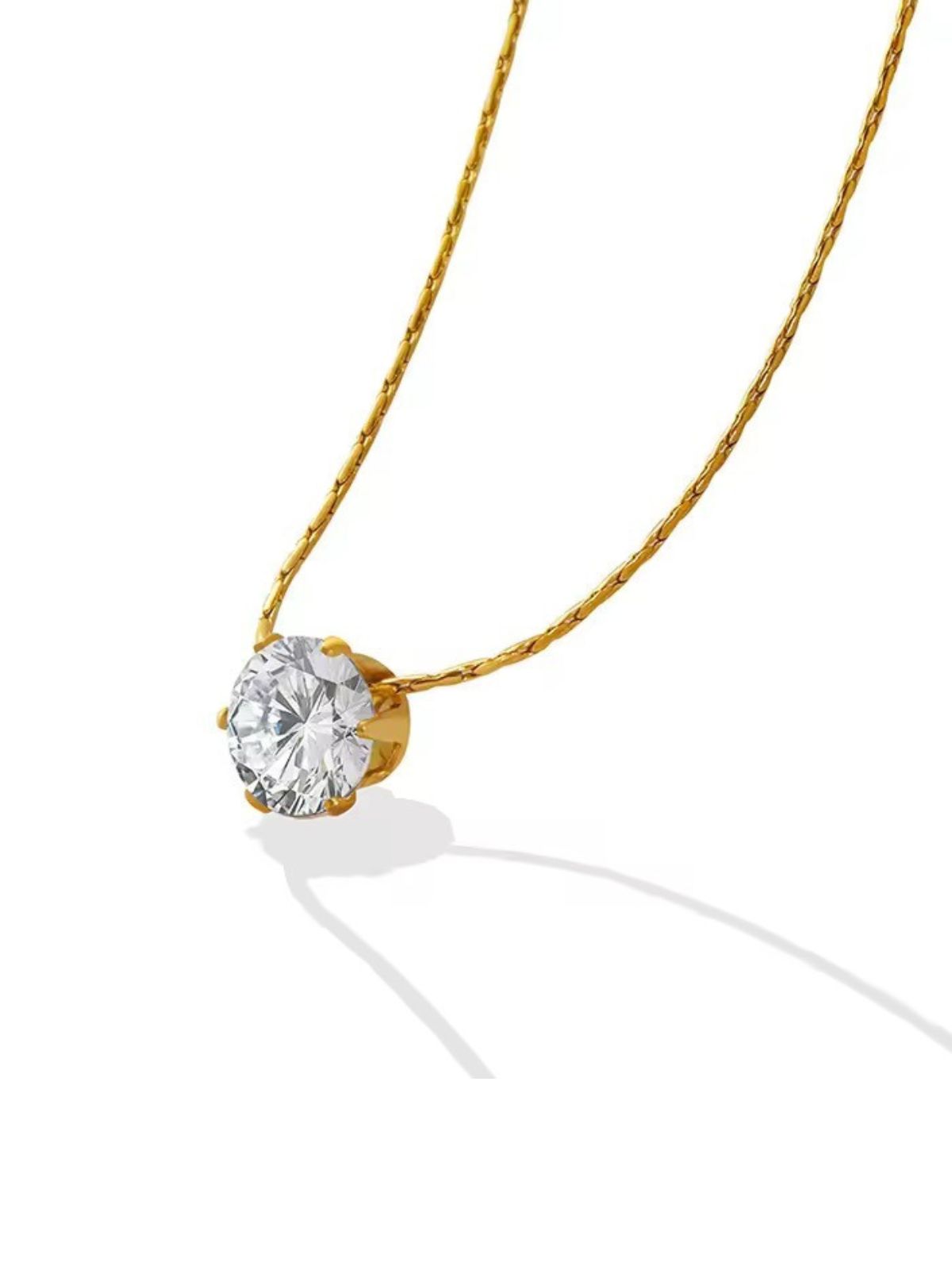 Minimal Solitaire Necklace