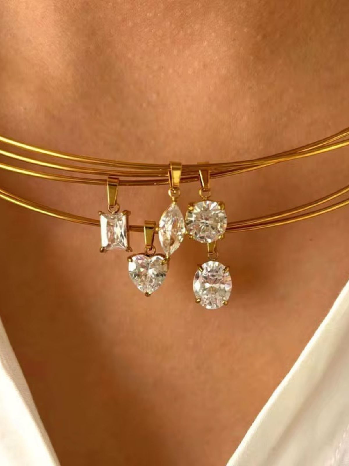 Opera Necklace (Oval Stone)