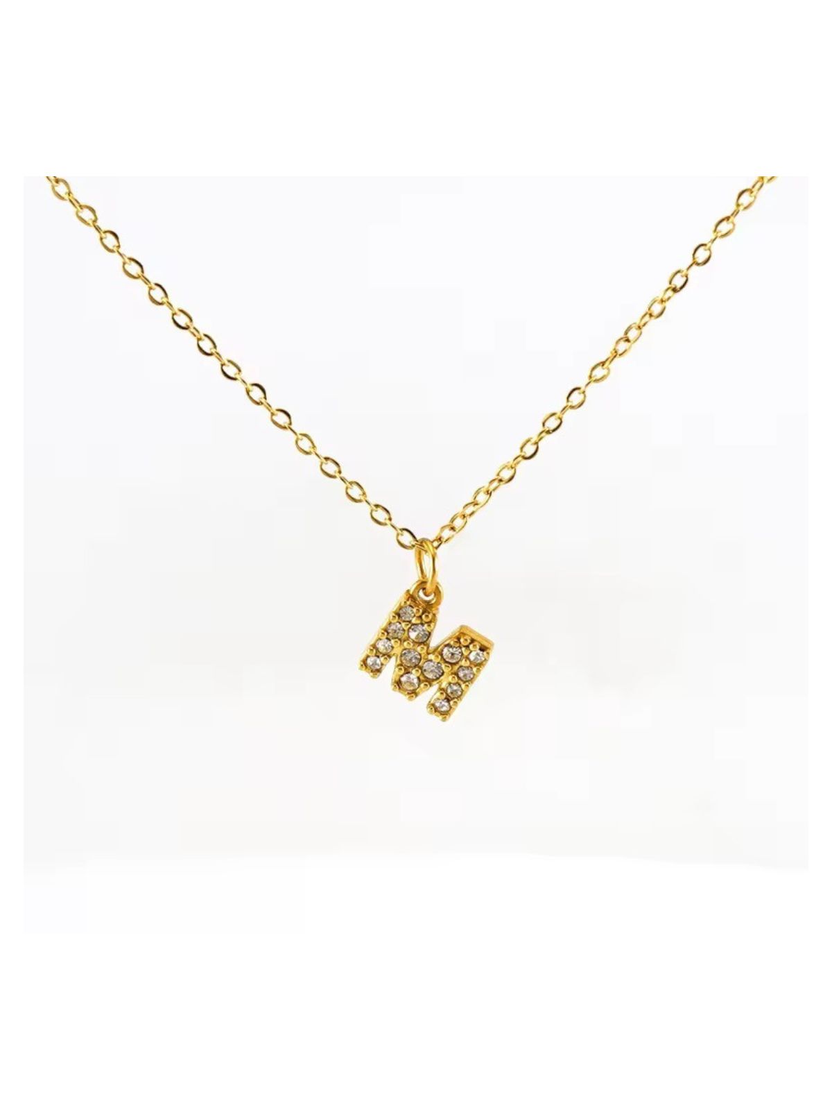 Studded Initial Necklace (Mini)