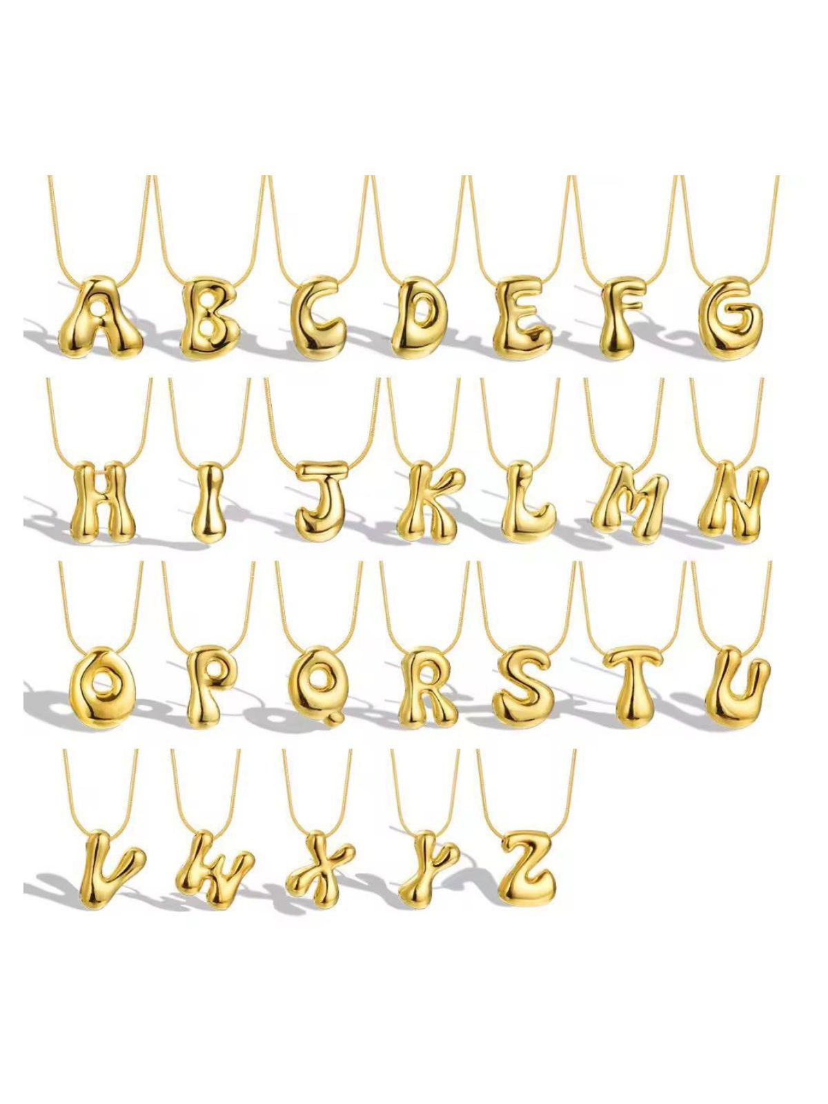 Bubble Initial Necklace