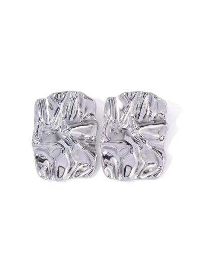 Silver Hammered Earrings