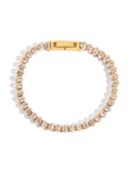 Oval Tennis Bracelet - White (17CM)